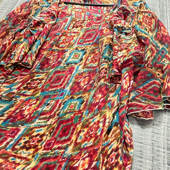 Colorful Ruffle Blouse - Picture 12 of 13